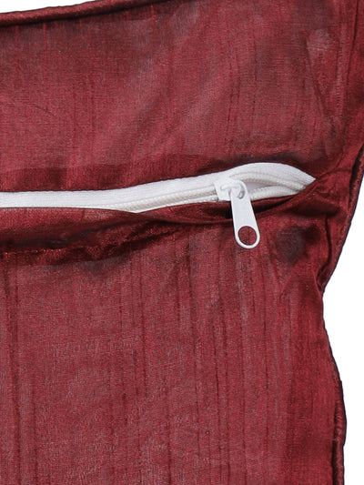 Burgundy Set of 5 Cushion Covers