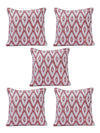 White & Pink Set of 5 Cushion Covers