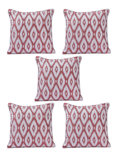White & Pink Set of 5 Cushion Covers
