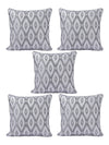 White & Grey Set of 5 Cushion Covers