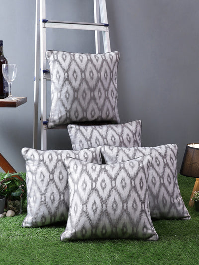 White & Grey Set of 5 Cushion Covers