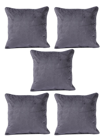 Grey Set of 5 Cushion Covers