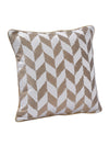 Beige & White Set of 5 Cushion Covers