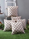 Beige & White Set of 5 Cushion Covers