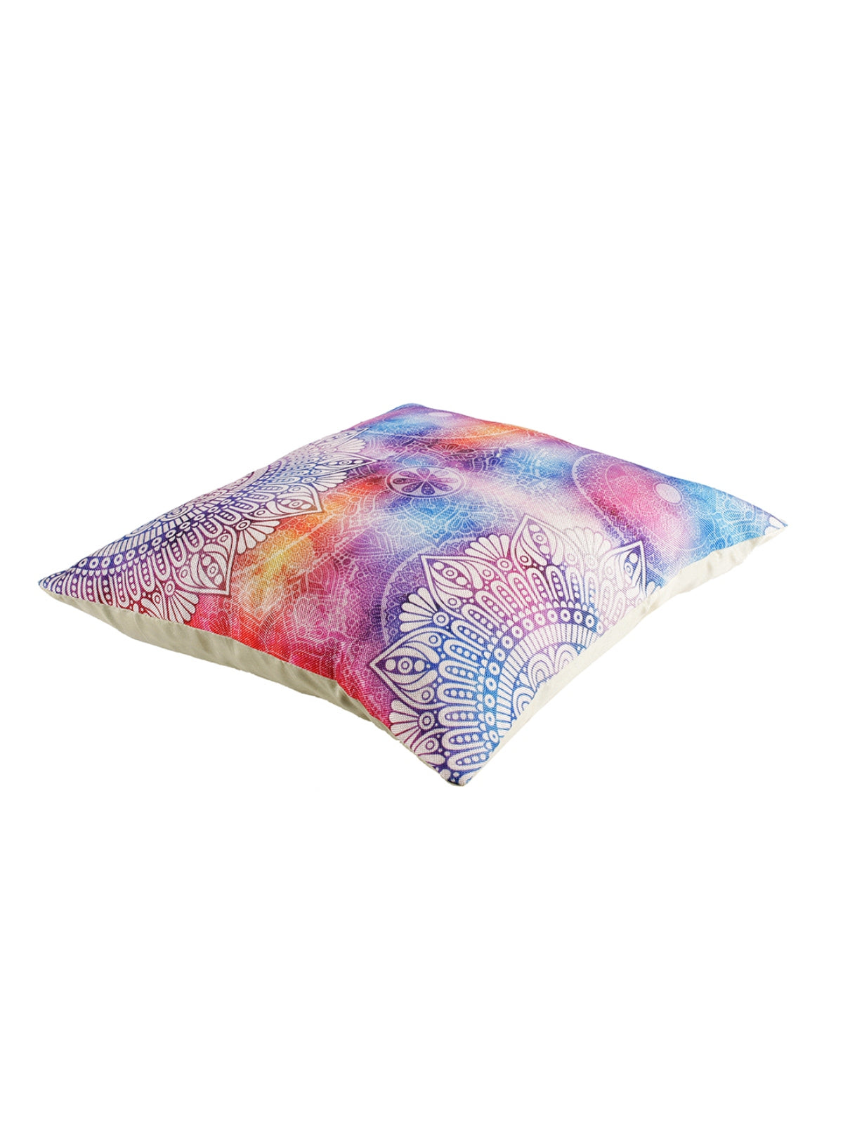 Mandala Jute Cushion Cover 16x16 Inch, Set of 5 - Multicolor