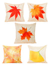 ROMEE Beige Floral Printed Cushion Covers Set of 5