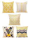 ROMEE Beige Geometric Printed Cushion Covers Set of 5