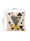 ROMEE Beige Geometric Printed Cushion Covers Set of 5