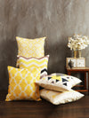 ROMEE Beige Geometric Printed Cushion Covers Set of 5