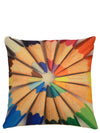 Multicolour Set of 2 Geometric Patterned Jute Polyester Square Cushion Covers