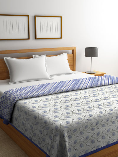 Blue & Grey AC Room 300 GSM Double Bed Dohar