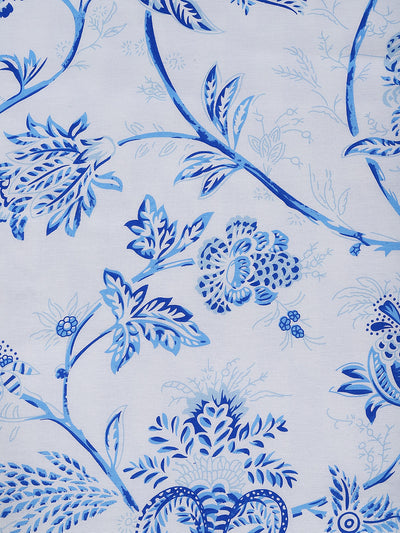 Blue Floral Patterned 300 GSM Double Bed Dohar