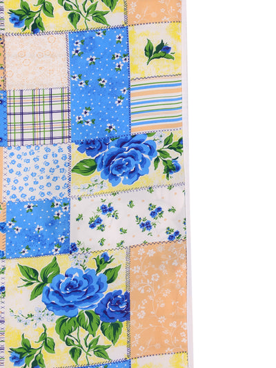 Blue & White Floral Patterned 300 GSM Single Bed Dohar