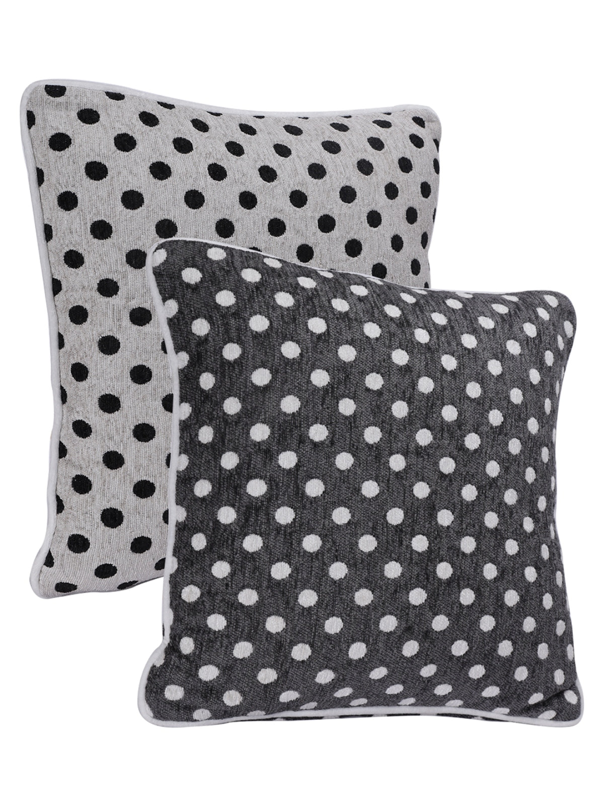 White & Grey Set of 2 Cushion Covers