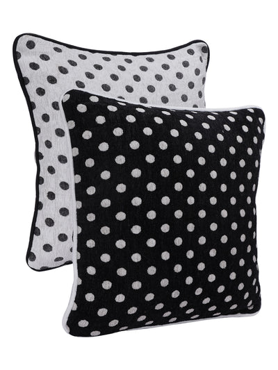 Black & White Set of 2 Cushion Covers