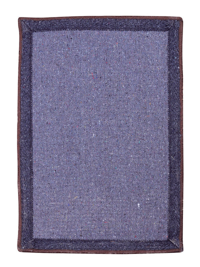 Brown & Beige Striped Shaggy Anti-Skid Doormat