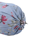 Floral Printed Cotton Diwan Set with Bolster and Cushion Covers - Blue