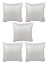 White Set of 5 Jacquard 16 Inch x 16 Inch Cushion Covers