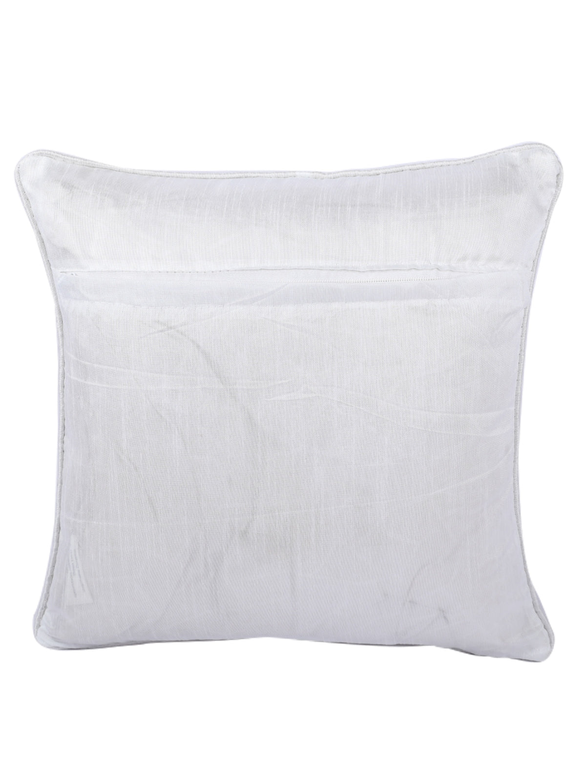 White Set of 5 Jacquard 16 Inch x 16 Inch Cushion Covers