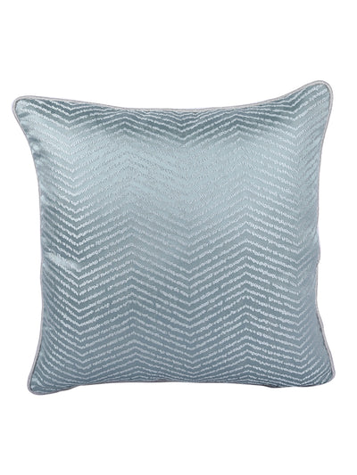 Green & White Set of 5 Jacquard 16 Inch x 16 Inch Cushion Covers