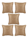 Brown Set of 5 Jacquard 16 Inch x 16 Inch Cushion Covers