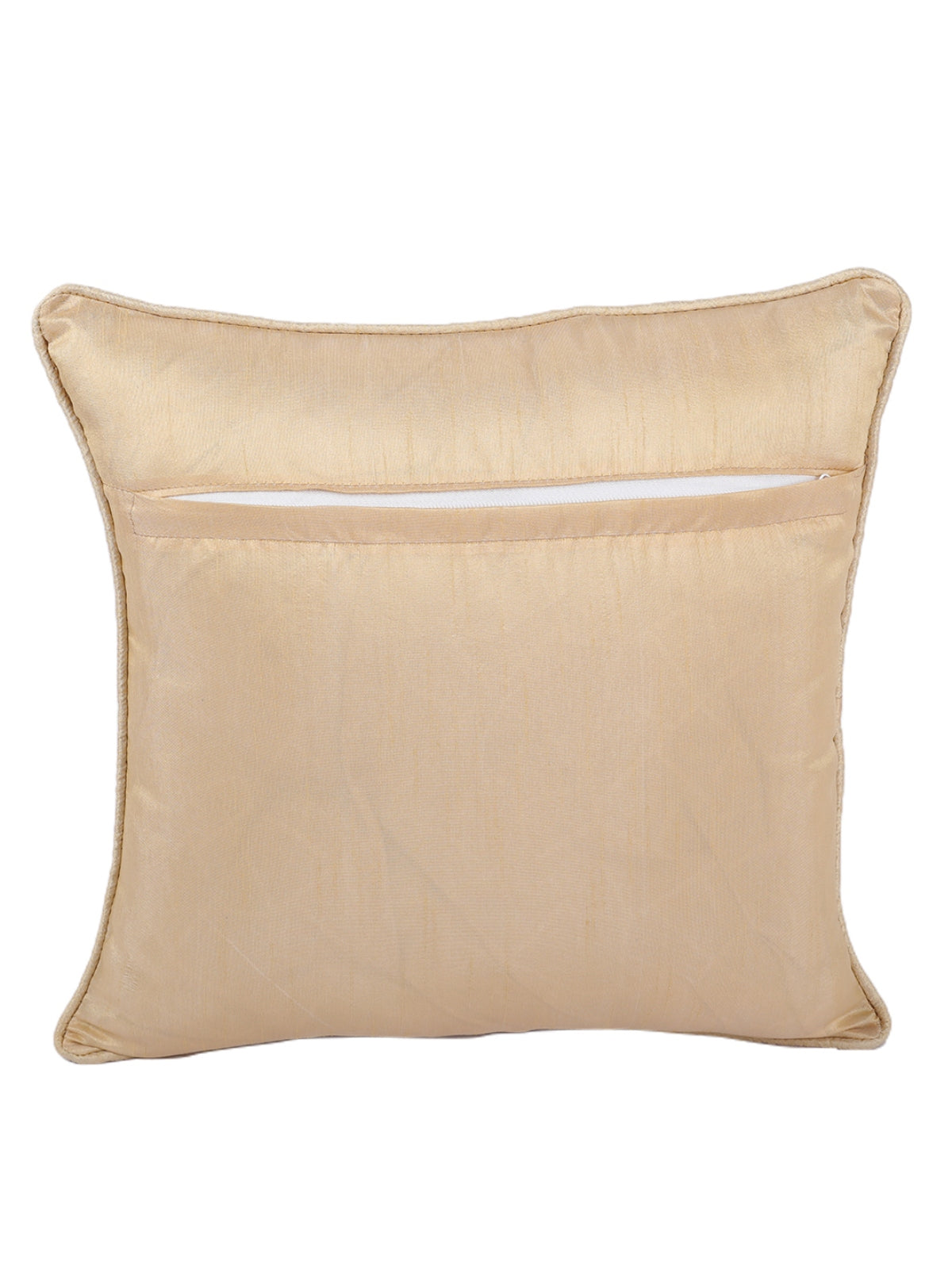Beige Set of 5 Jacquard 16 Inch x 16 Inch Cushion Covers