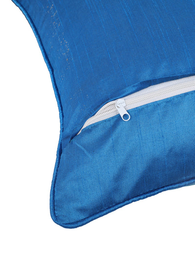 Turquoise Blue Set of 5 Jacquard 16 Inch x 16 Inch Cushion Covers