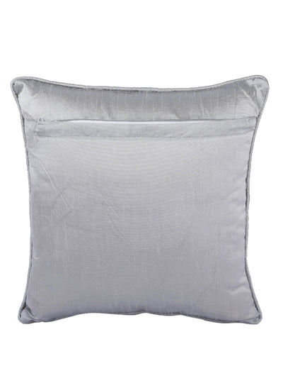 Silver Set of 5 Jacquard 16 Inch x 16 Inch Cushion Covers