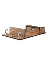 Wooden Key Holder With 1 Shelf & 1 Mobile Stand Holder For Home & Office Wall Decorative