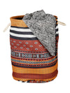 Polyester Slub Ethnic Motifs Design Laundry Bag  - Multicolor