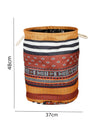 Polyester Slub Ethnic Motifs Design Laundry Bag  - Multicolor