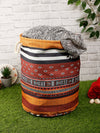 Polyester Slub Ethnic Motifs Design Laundry Bag  - Multicolor