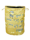 Polyester Slub Text Print Laundry Bag  - Lime Green