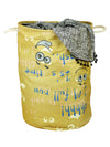 Polyester Slub Text Print Laundry Bag  - Lime Green