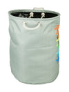 Polyester Slub Text Print Laundry Bag  - Silver