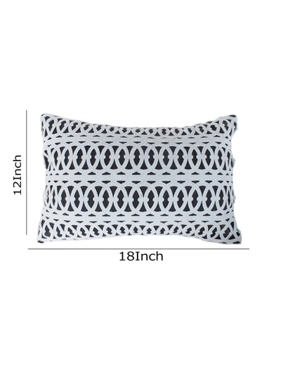 Black & White Set of 3 Polyester (16 x 16) Inch, (12 x 18) Inch Cushion Covers