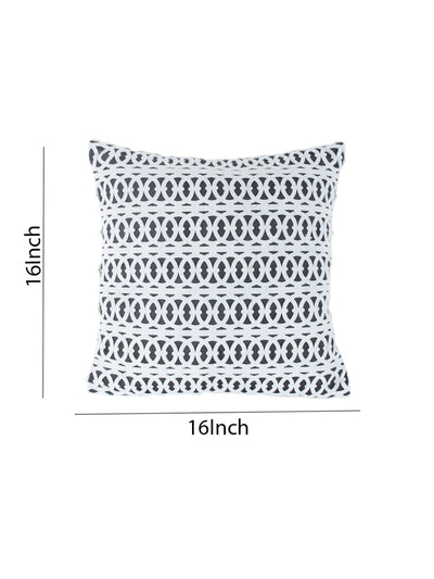 Black & White Set of 3 Polyester (16 x 16) Inch, (12 x 18) Inch Cushion Covers