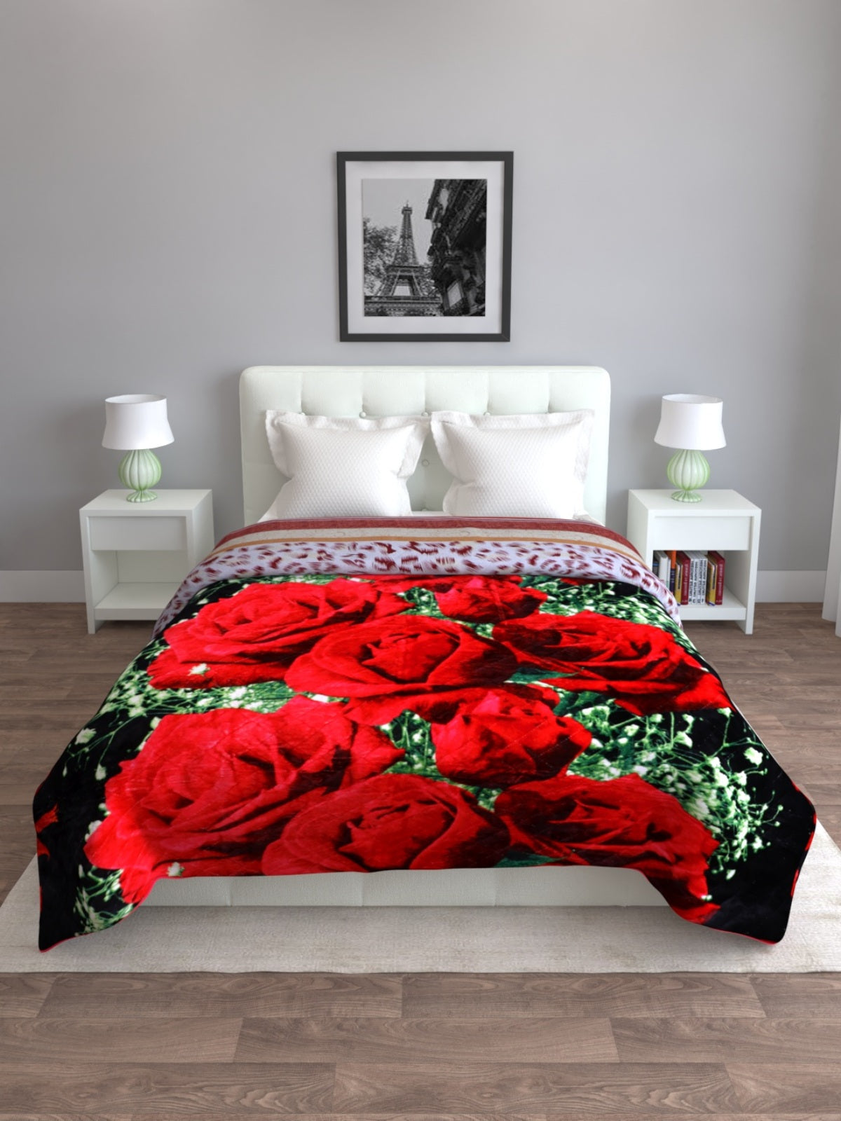 Red AC Room 500 GSM Polyester Coral Fleece Blanket