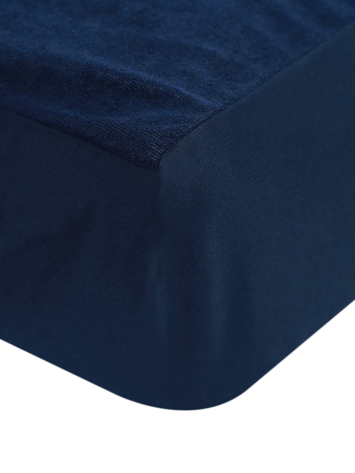 Dark Blue Terry Cloth Waterproof Mattress Protector for King Size