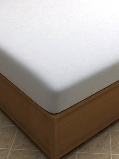 White Terry Cloth Waterproof Mattress Protector for King Size