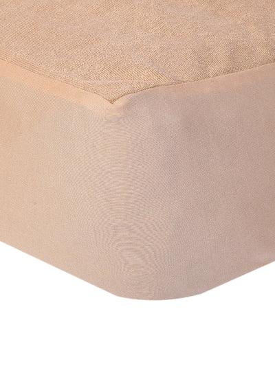 Beige Terry Cloth Waterproof Mattress Protector for King Size