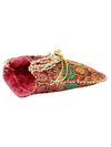 Multicolor Floral Embellished Silk Designer Potli Bag / Hand Bag