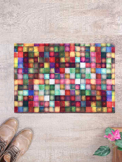 Multicolor 3D Print Patterned Doormat, 16 Inch x 24 Inch