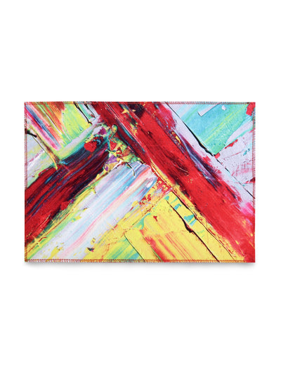 Multicolor Abstract Patterned Doormat, 16 Inch x 24 Inch