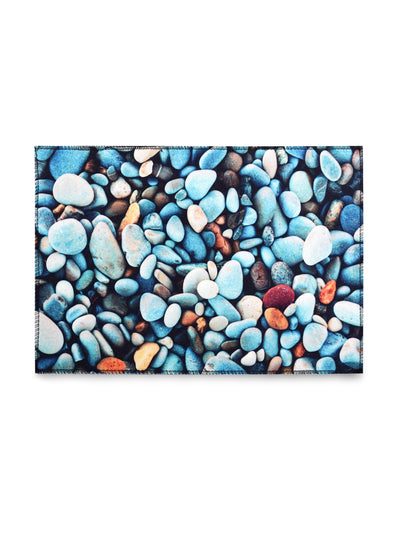 Turquoise 3D Print Patterned Doormat, 16 Inch x 24 Inch