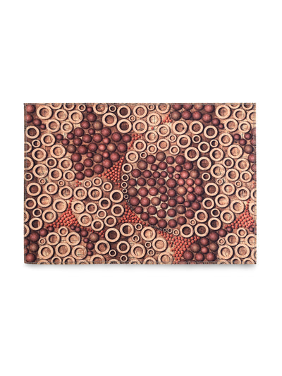 Brown Geometric Anti-Slip Doormat