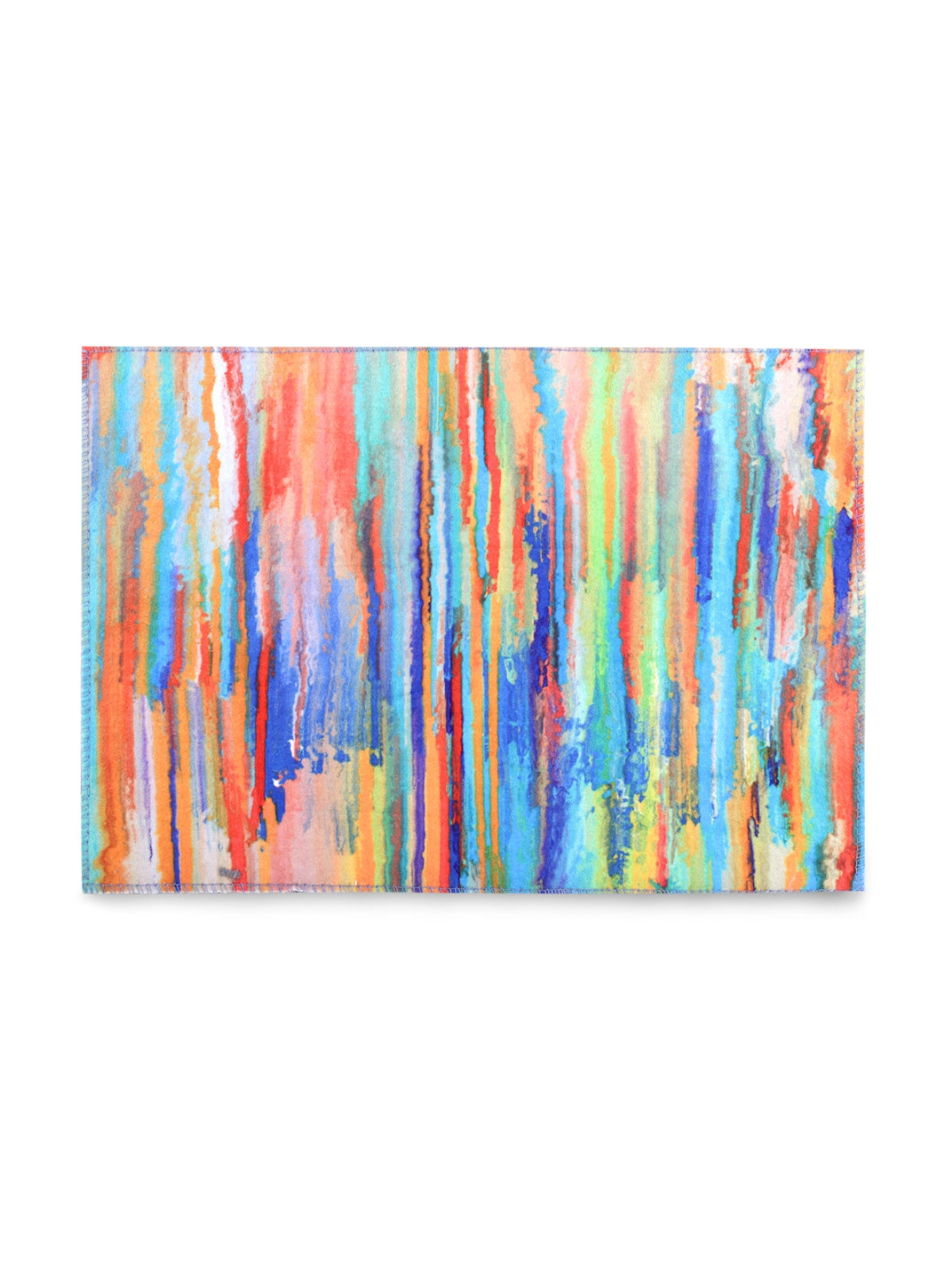 Multicolor Abstract Polyester PVC Anti-Skid Doormat