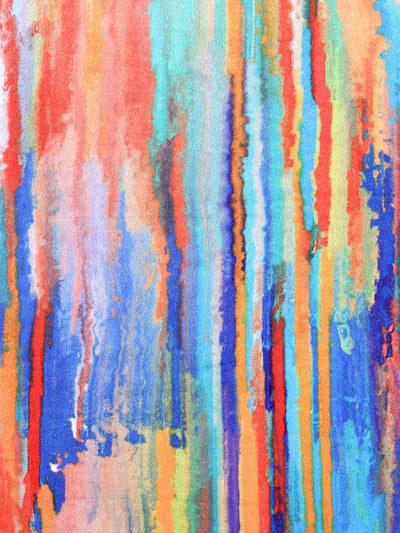 Multicolor Abstract Polyester PVC Anti-Skid Doormat