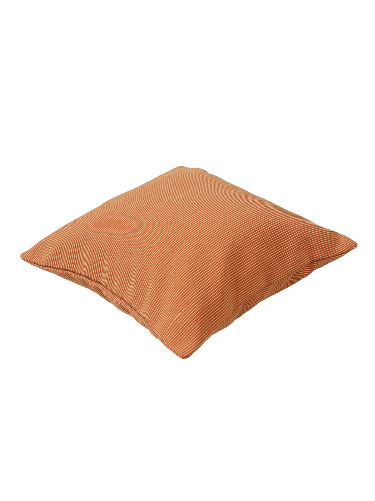Soft Poly Cotton Striped Cushion Covers 12x12 set of 5  - Orange