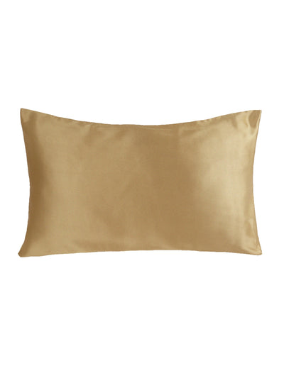 Golden Set of 2 Solid Patterned Pillow Covers
